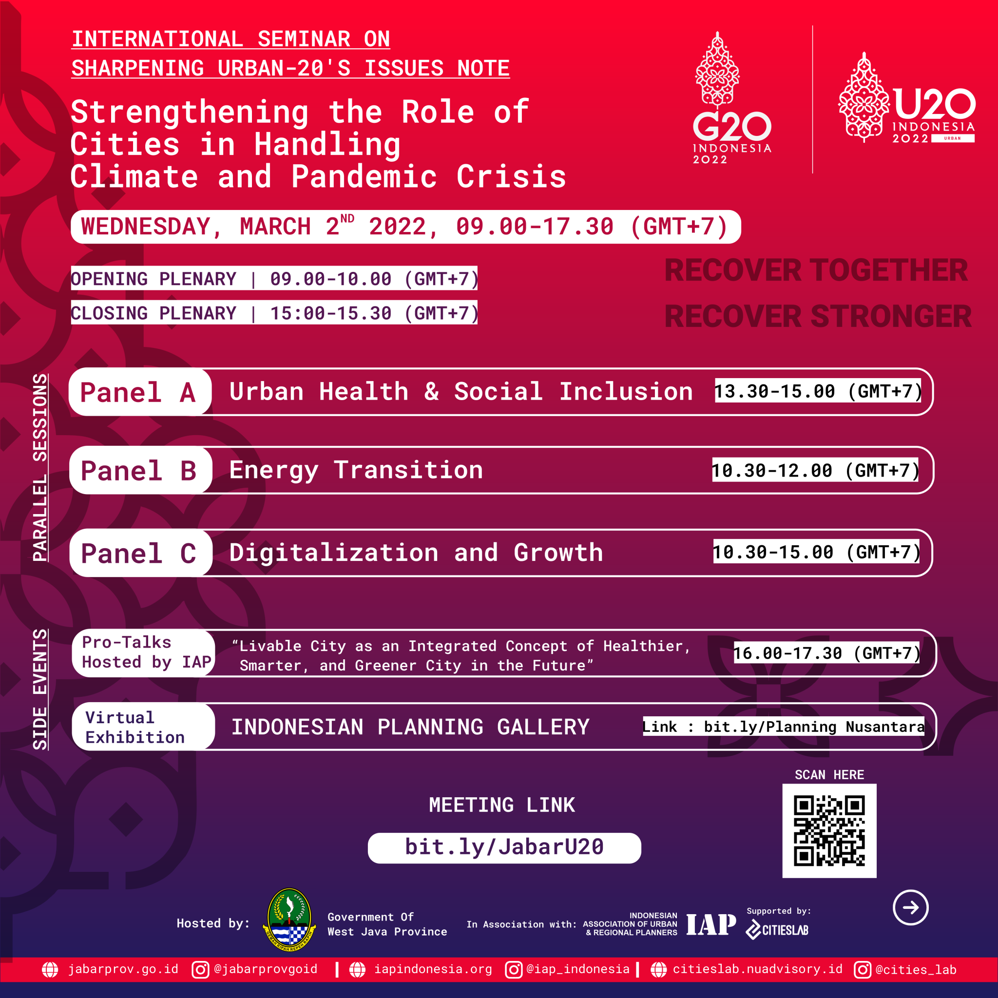 International Seminar on Sharpening Urban 20’s Issues Note