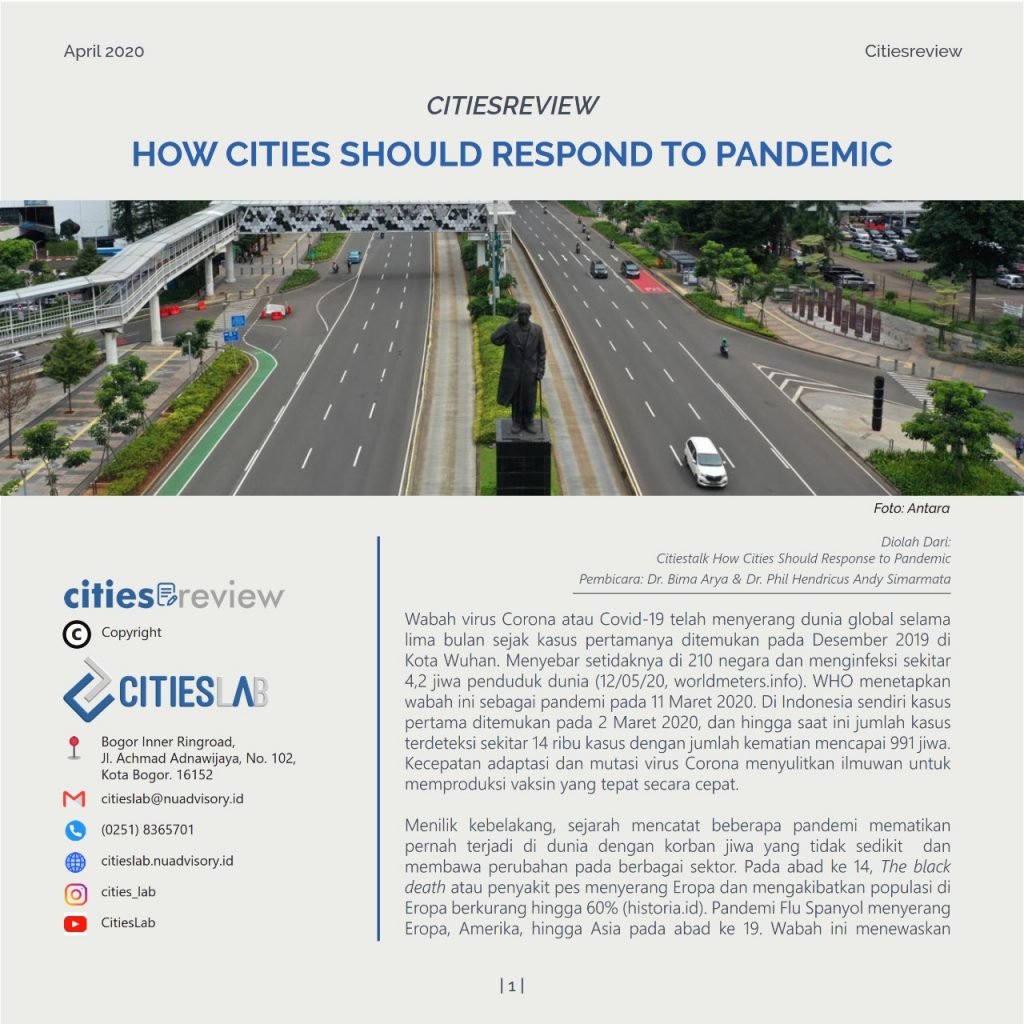 Citiesreview 1: How Cities Should Respond to Pandemic