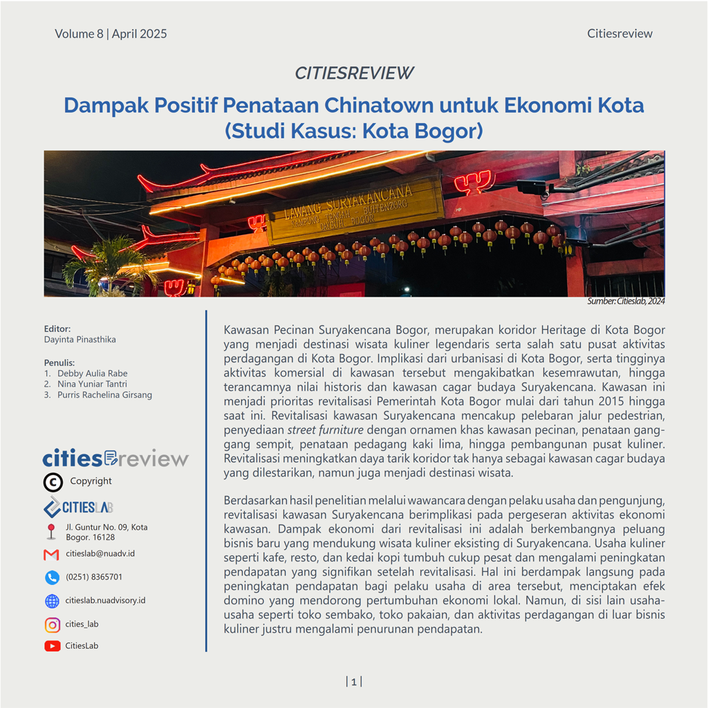 Citiesreview 8: Dampak Positif Penataan Chinatown untuk Ekonomi Kota