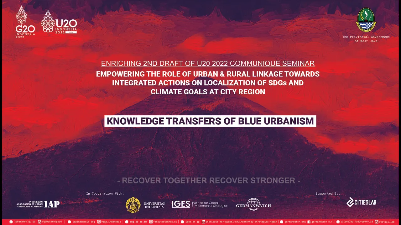 Citiestalk Urban-20: Blue Urbanism by Dr. Johannes Herbeck (ZMT and Artec Bremen University)